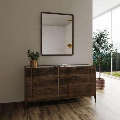 Grey Wood 3-Drawer Dresser