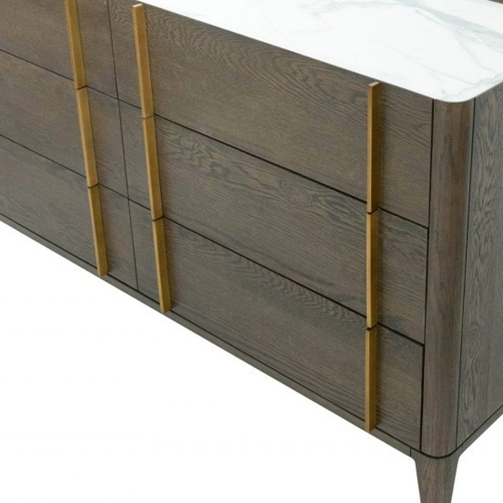 Grey Wood 3-Drawer Dresser