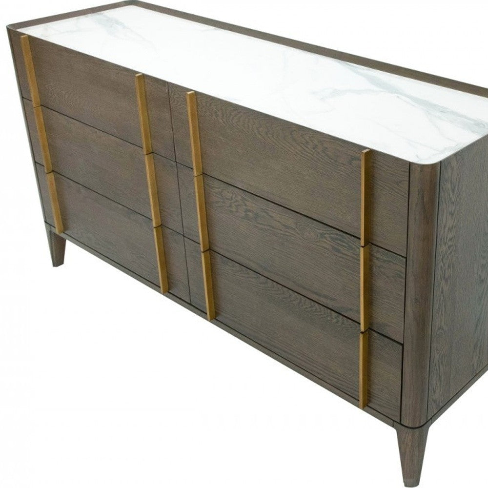 Grey Wood 3-Drawer Dresser