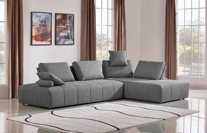 Gray Modular L Shaped 2 Piece Sectional
