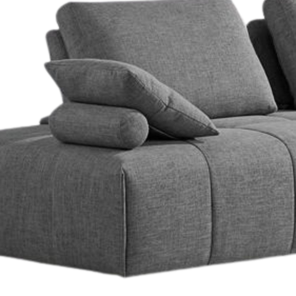 Gray Modular L Shaped 2 Piece Sectional