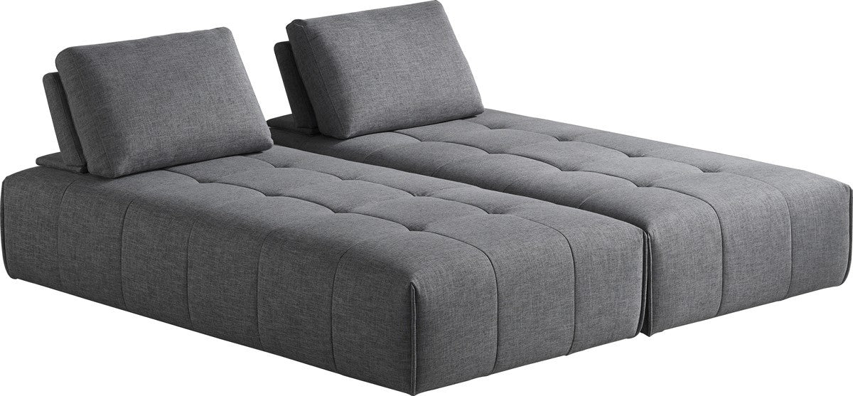 Gray Modular L Shaped 2 Piece Sectional