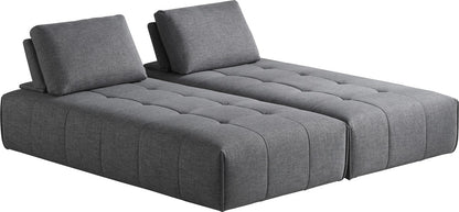Gray Modular L Shaped 2 Piece Sectional
