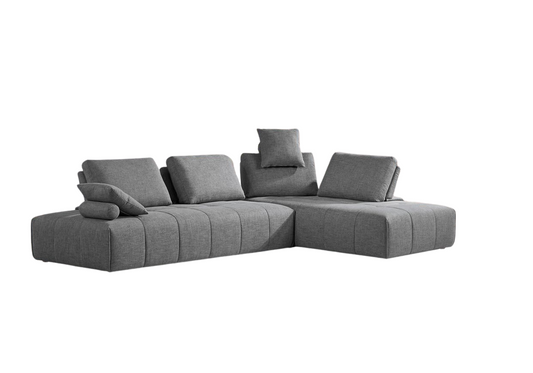 Gray Modular L Shaped 2 Piece Sectional