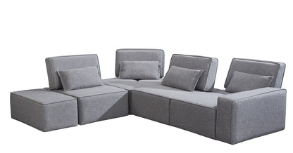 Light Gray Modular L Shaped 4 Piece Sectional