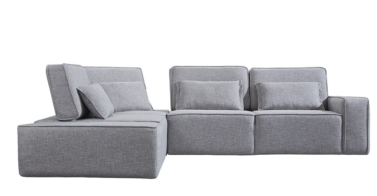 Light Gray Modular L Shaped 4 Piece Sectional