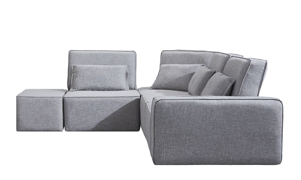Light Gray Modular L Shaped 4 Piece Sectional