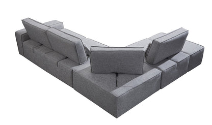 Light Gray Modular L Shaped 4 Piece Sectional