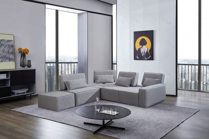 Light Gray Modular L Shaped 4 Piece Sectional