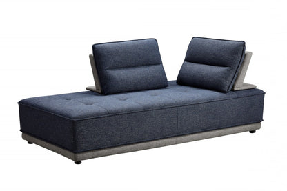 Blue and Gray Ultimate Lounger Modular Sectional