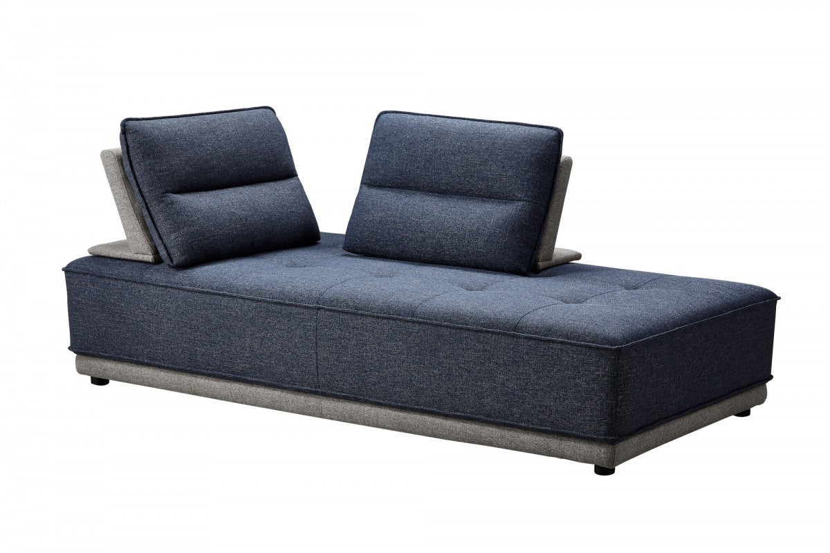 Blue and Gray Ultimate Lounger Modular Sectional