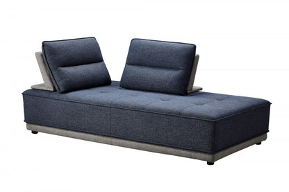 Blue and Gray Ultimate Lounger Modular Sectional
