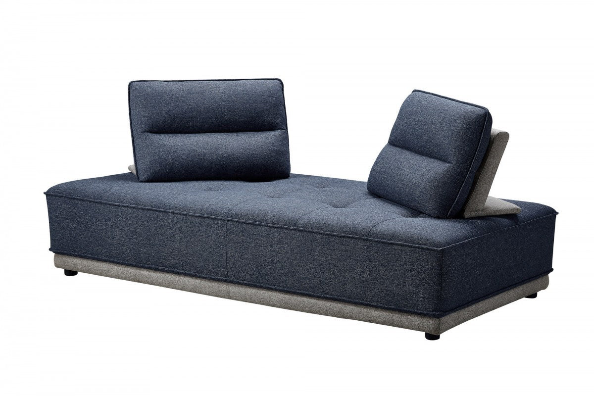 Blue and Gray Ultimate Lounger Modular Sectional