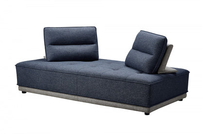 Blue and Gray Ultimate Lounger Modular Sectional