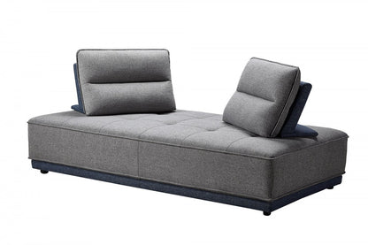 Blue and Gray Ultimate Lounger Modular Sectional
