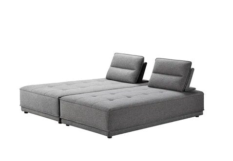 Gray L Shaped 2 Piece Sectional