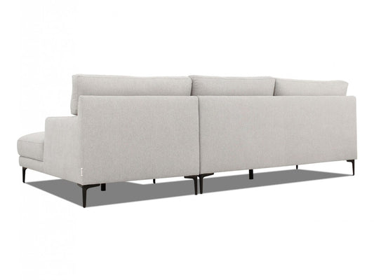 Contemporary Dove Gray Squared Edge Right Facing Sectional