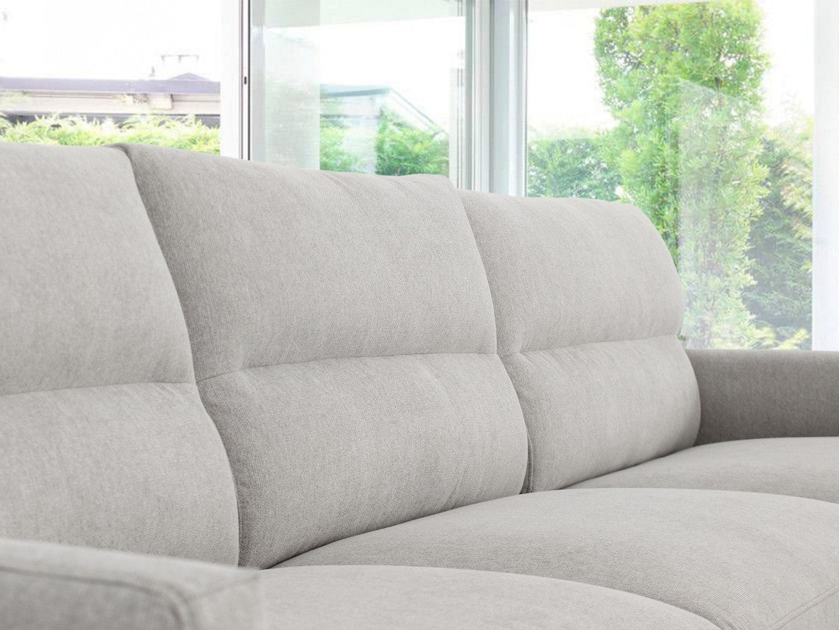 Contemporary Dove Gray Squared Edge Right Facing Sectional