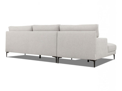 Contemporary Dove Gray Squared Edge Right Facing Sectional