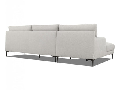 Contemporary Dove Gray Squared Edge Left Facing Sectional