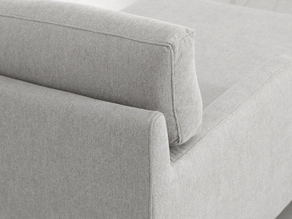Contemporary Dove Gray Squared Edge Left Facing Sectional