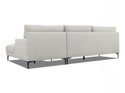 Contemporary Dove Gray Squared Edge Left Facing Sectional