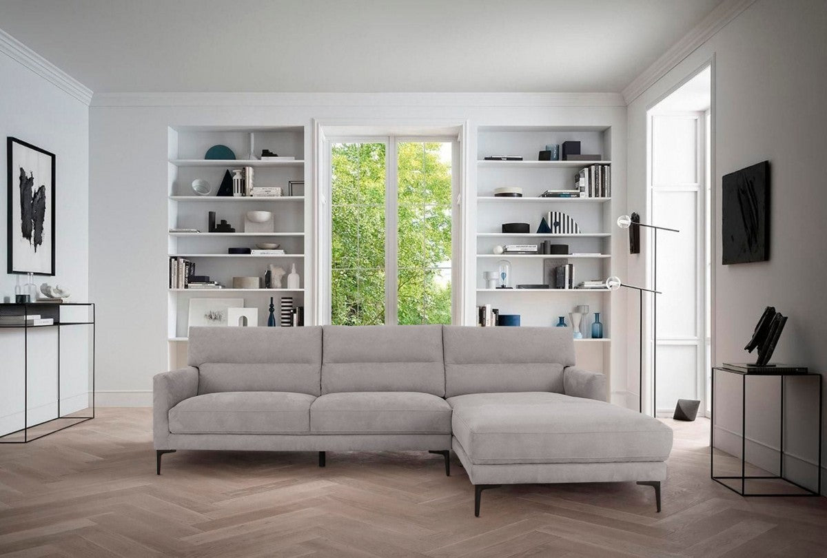 Gray L Shaped 2 Piece Sectional