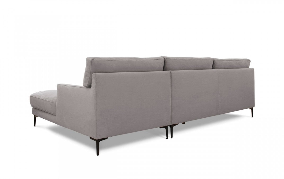 Gray L Shaped 2 Piece Sectional