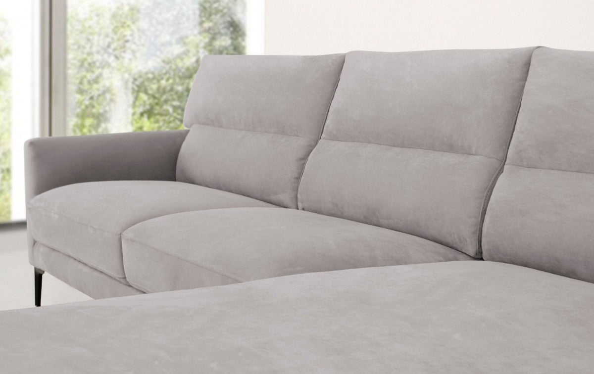 Gray L Shaped 2 Piece Sectional