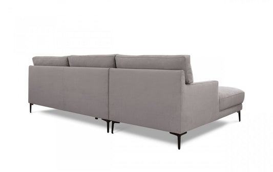Gray L Shaped 2 Piece Sectional