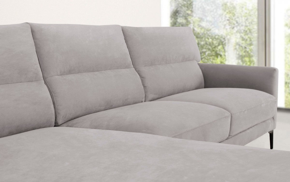 Gray L Shaped 2 Piece Sectional
