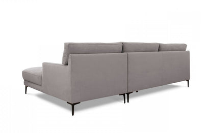 Gray L Shaped 2 Piece Sectional