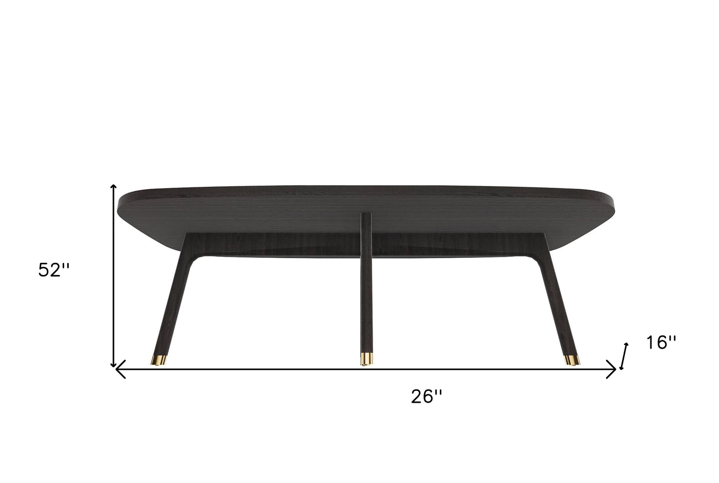Mod Scandi Black Wood Coffee Table