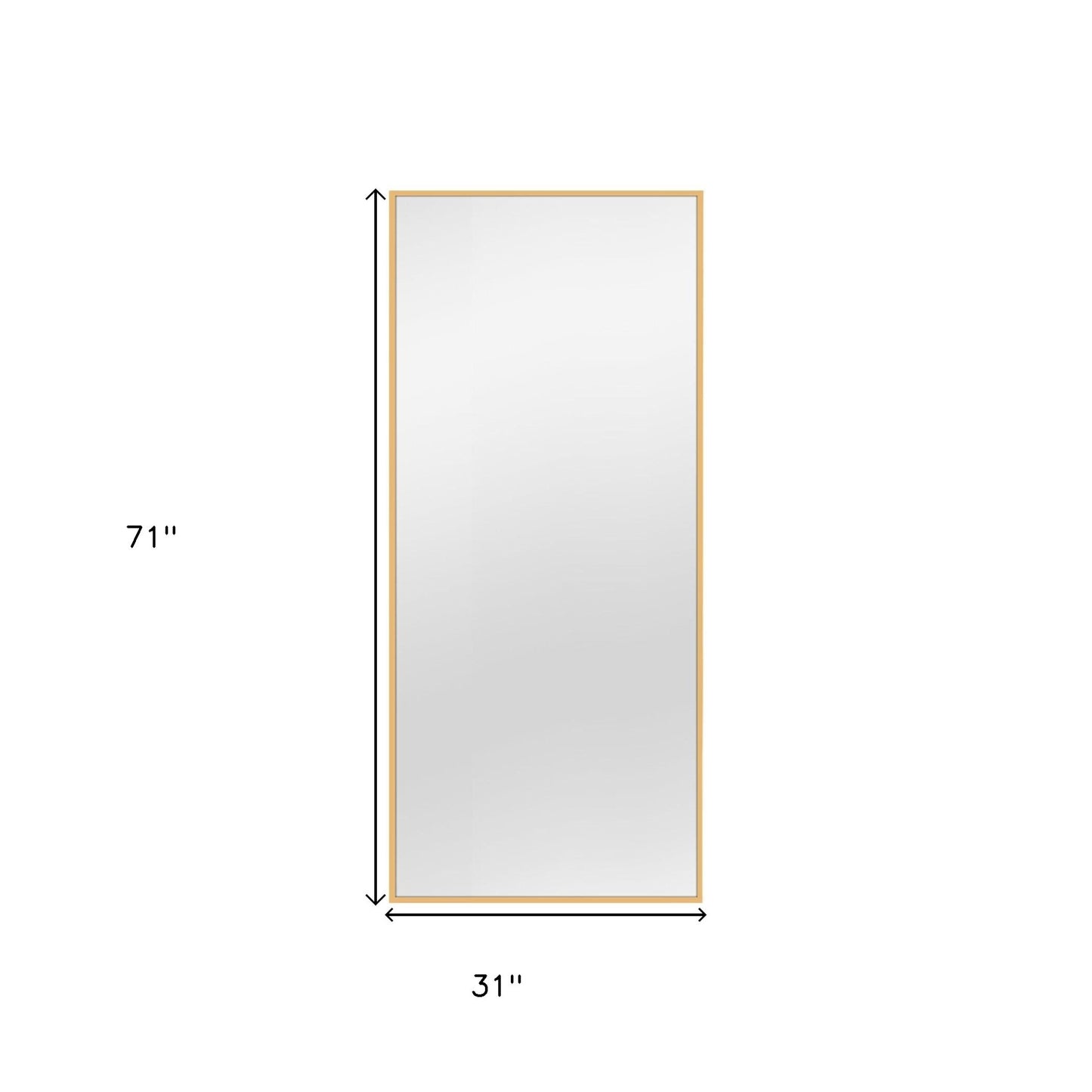 Gold Metal Framed Bathroom Vanity Mirror