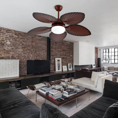 Brown Tropical Palm Ceiling Fan
