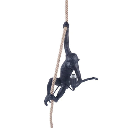 Hanging Monkey on a Rope Pendant Lamp