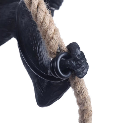 Hanging Monkey on a Rope Pendant Lamp