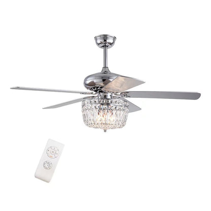 Silver Mod Chandelier Ceiling Fan