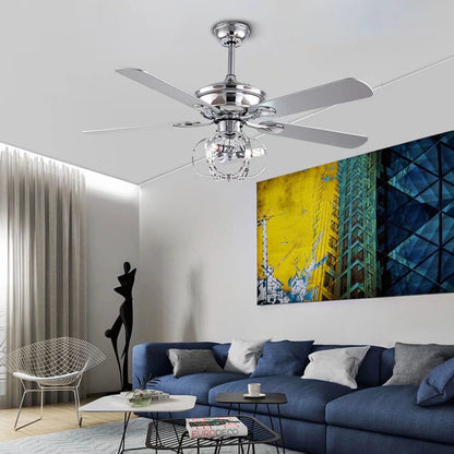 Modern Silver Ceiling Fan