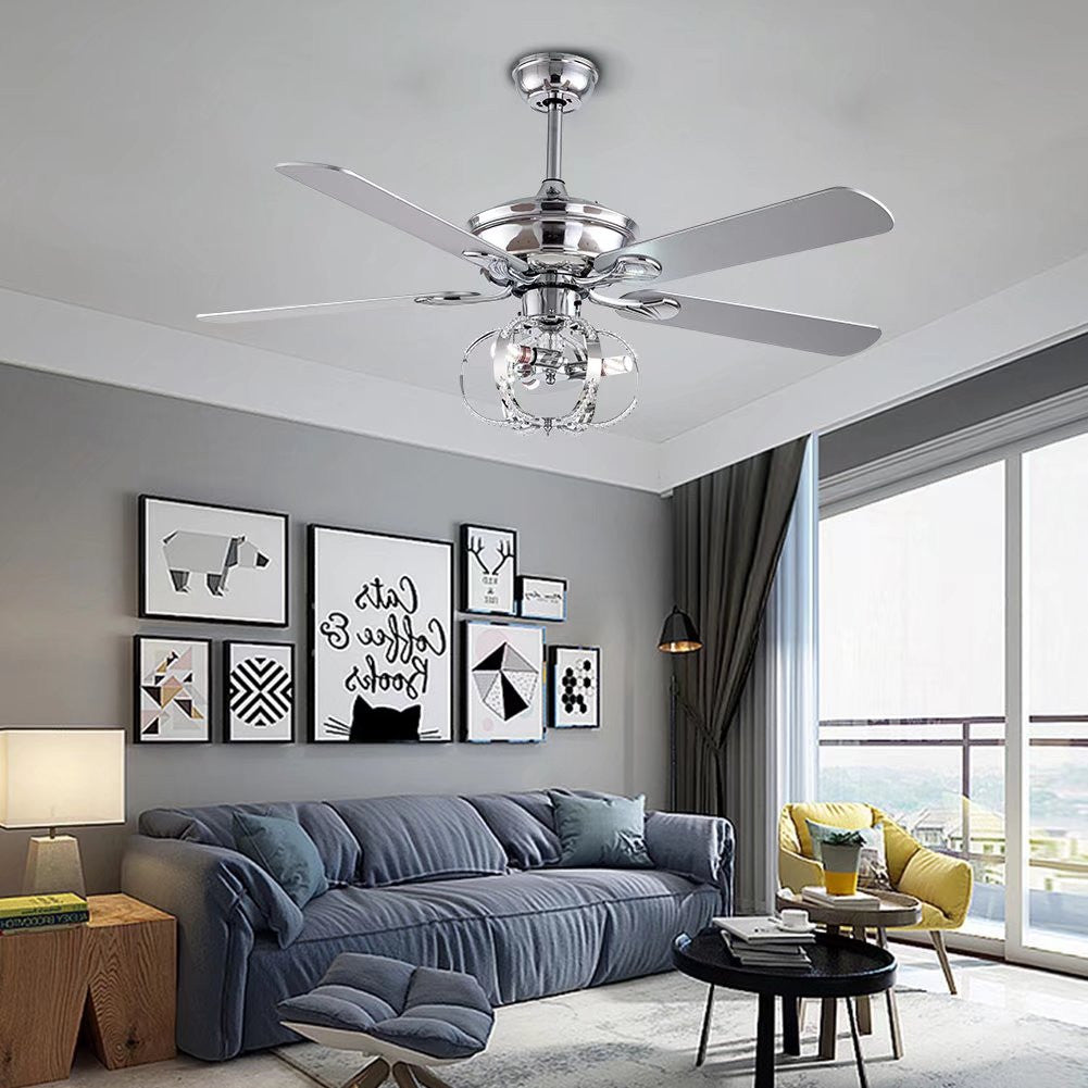 Modern Silver Ceiling Fan