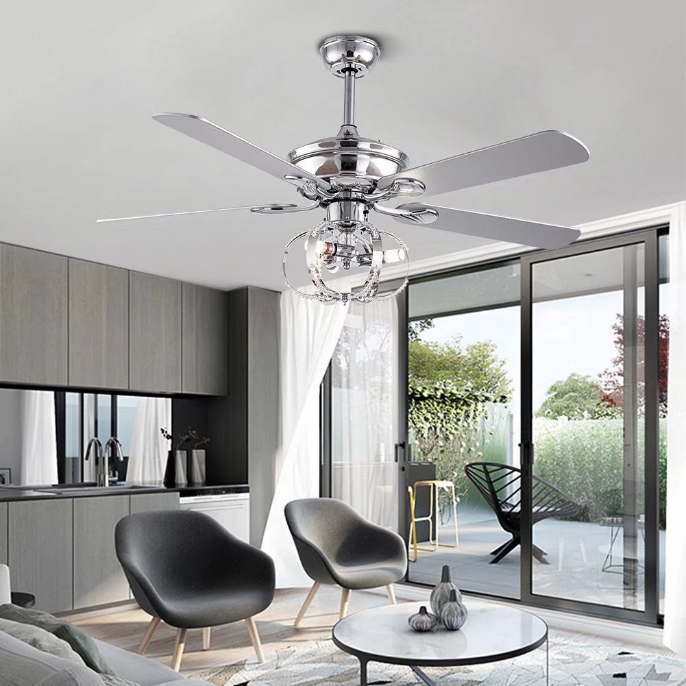 Modern Silver Ceiling Fan