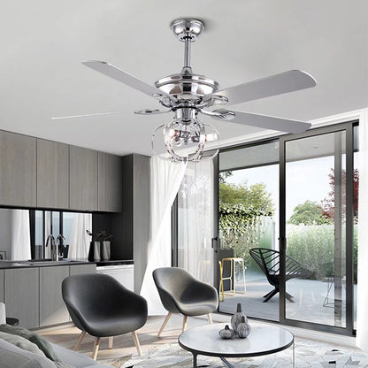 Modern Silver Ceiling Fan