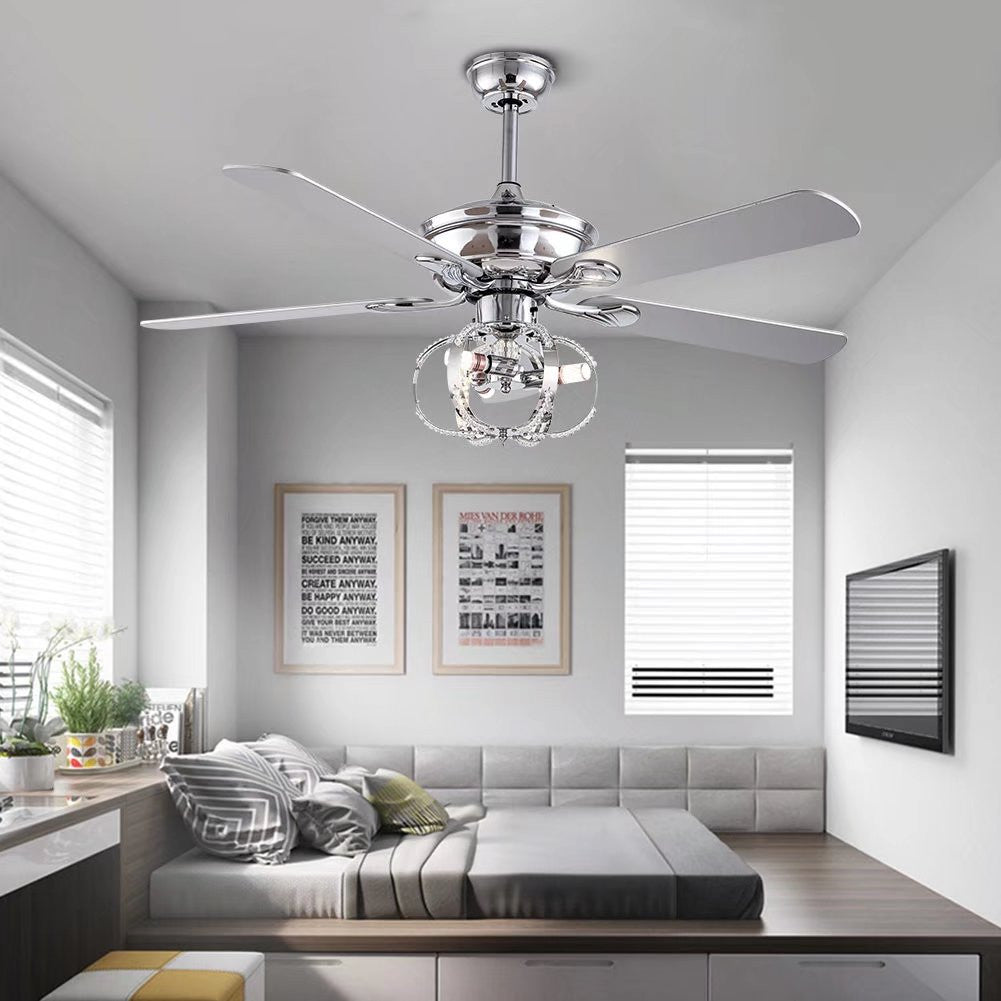 Modern Silver Ceiling Fan
