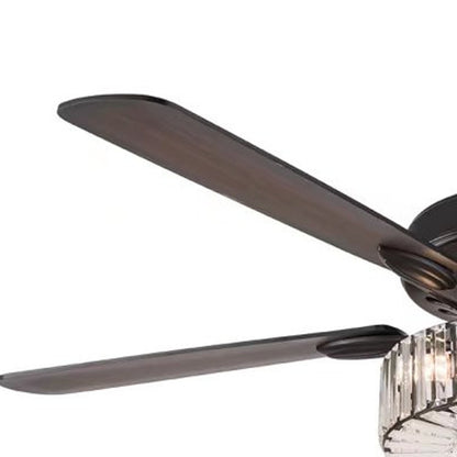 Dark Brown Wood Ceiling Fan