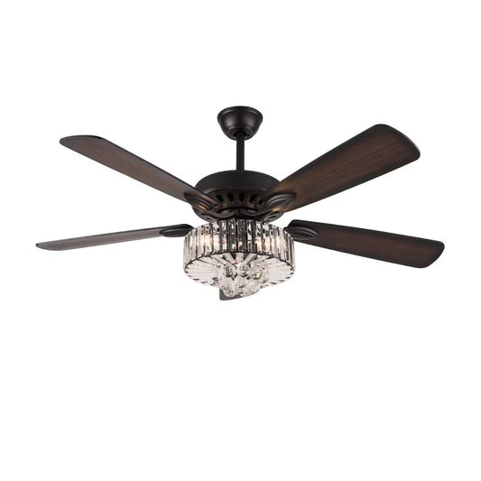 Dark Brown Wood Ceiling Fan