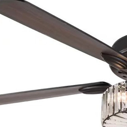 Dark Brown Wood Ceiling Fan