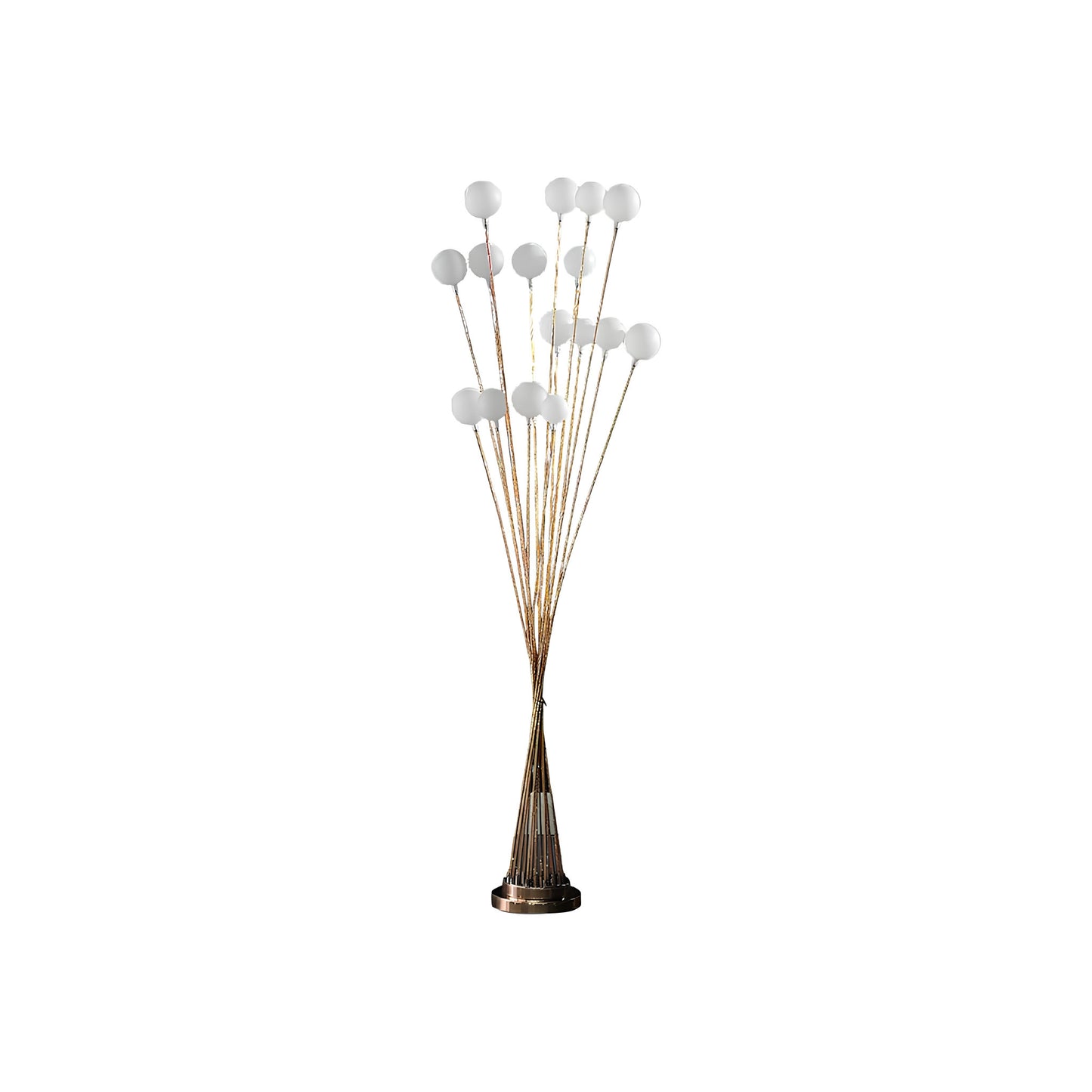 Golden Chrome Contemporary Multi-Light Floor Lamp