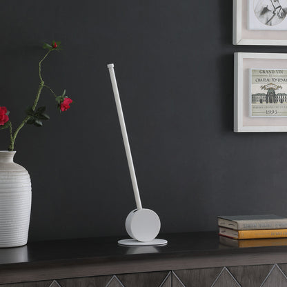White Leaning Stick Table Lamp