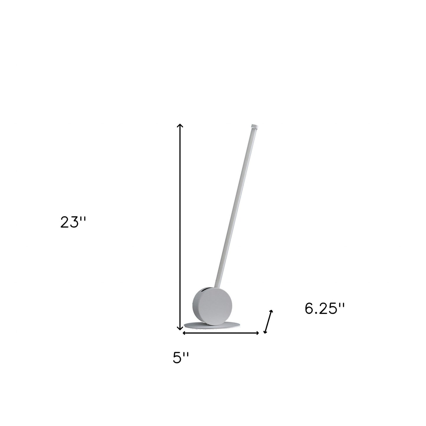 White Leaning Stick Table Lamp
