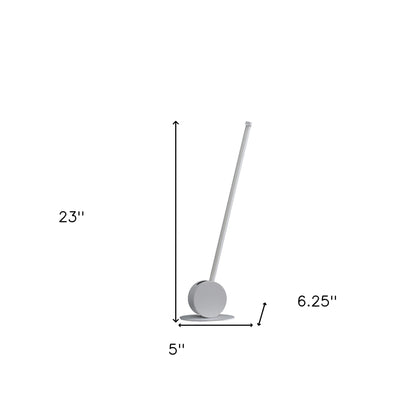 White Leaning Stick Table Lamp
